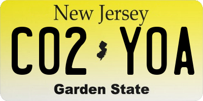 NJ license plate C02YOA