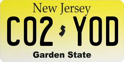 NJ license plate C02YOD