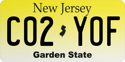 NJ license plate C02YOF