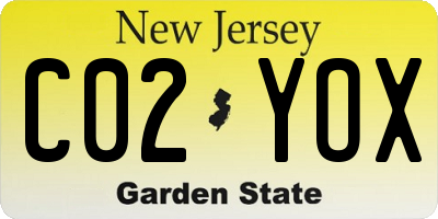 NJ license plate C02YOX