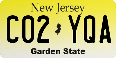 NJ license plate C02YQA