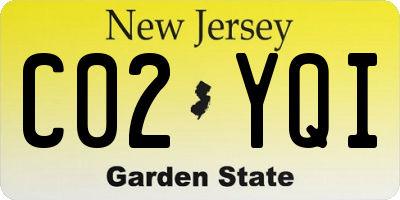 NJ license plate C02YQI