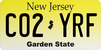 NJ license plate C02YRF