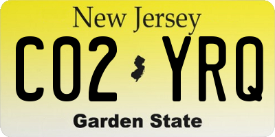 NJ license plate C02YRQ