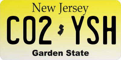 NJ license plate C02YSH