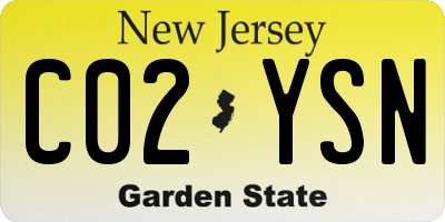 NJ license plate C02YSN