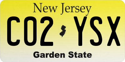 NJ license plate C02YSX