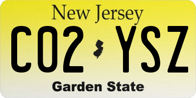 NJ license plate C02YSZ