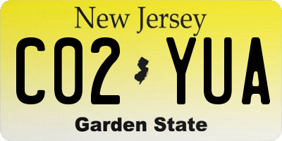 NJ license plate C02YUA