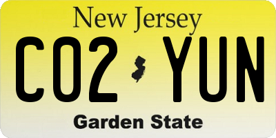 NJ license plate C02YUN