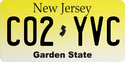 NJ license plate C02YVC