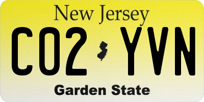 NJ license plate C02YVN