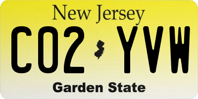 NJ license plate C02YVW