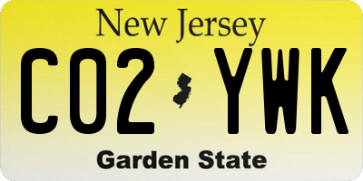 NJ license plate C02YWK