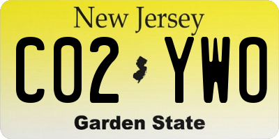 NJ license plate C02YWO