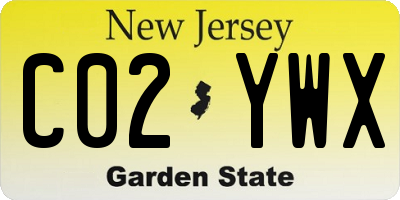 NJ license plate C02YWX