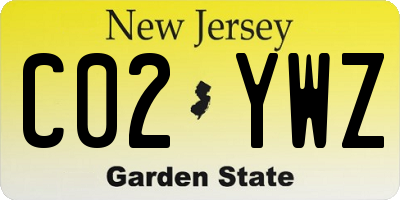 NJ license plate C02YWZ