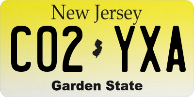 NJ license plate C02YXA