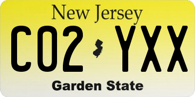 NJ license plate C02YXX
