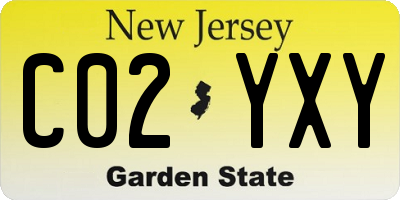 NJ license plate C02YXY