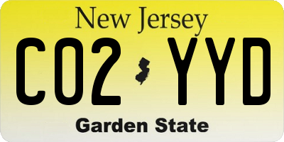 NJ license plate C02YYD