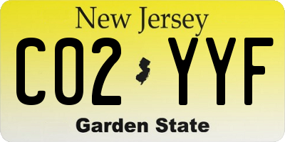 NJ license plate C02YYF