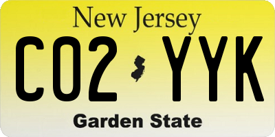 NJ license plate C02YYK