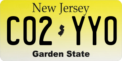 NJ license plate C02YYO