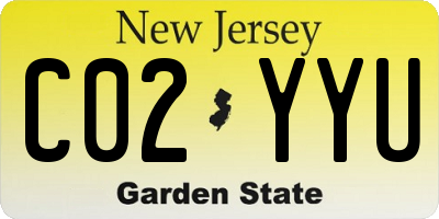 NJ license plate C02YYU