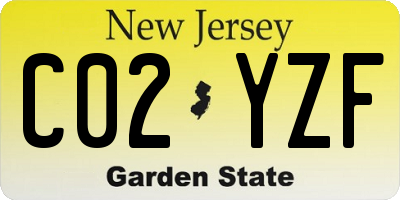 NJ license plate C02YZF