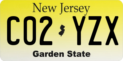 NJ license plate C02YZX