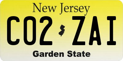 NJ license plate C02ZAI