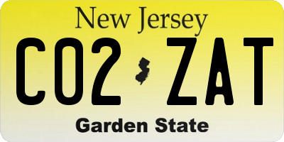 NJ license plate C02ZAT