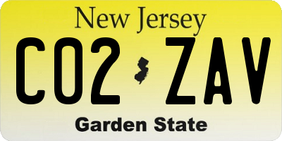 NJ license plate C02ZAV