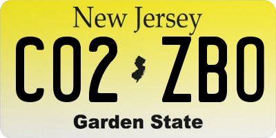 NJ license plate C02ZBO