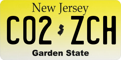 NJ license plate C02ZCH