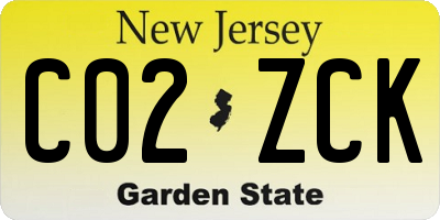 NJ license plate C02ZCK