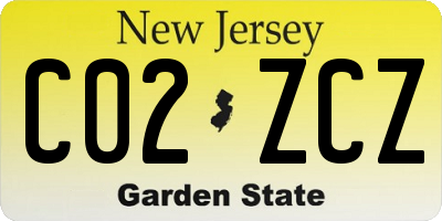 NJ license plate C02ZCZ
