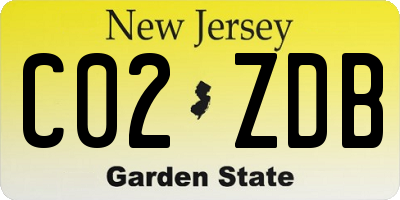 NJ license plate C02ZDB