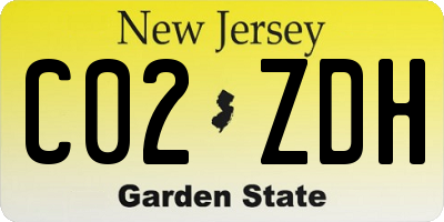 NJ license plate C02ZDH