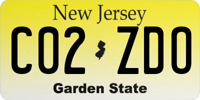 NJ license plate C02ZDO