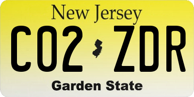NJ license plate C02ZDR