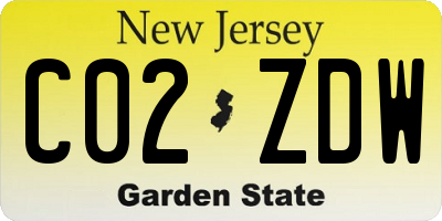 NJ license plate C02ZDW