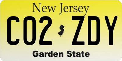 NJ license plate C02ZDY