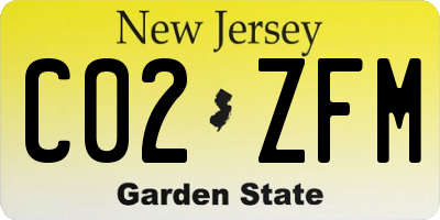 NJ license plate C02ZFM