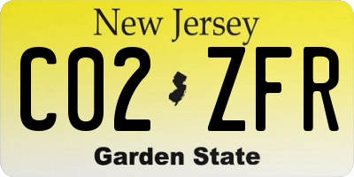 NJ license plate C02ZFR