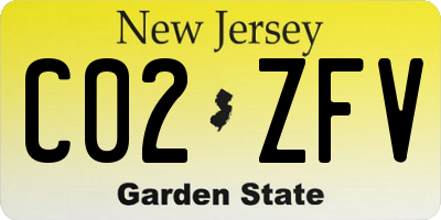 NJ license plate C02ZFV