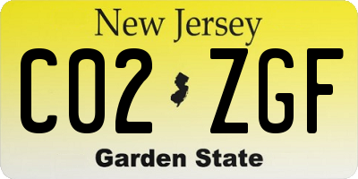NJ license plate C02ZGF