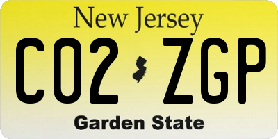 NJ license plate C02ZGP