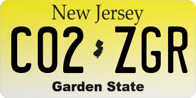 NJ license plate C02ZGR